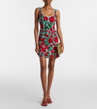 Là Fuori Crimson Rose sequined minidress