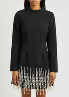 Odd Muse Ultimate Muse Embellished Stretch-crepe Mini Dress Black