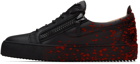 Giuseppe Zanotti Black & Red Birel Sneakers