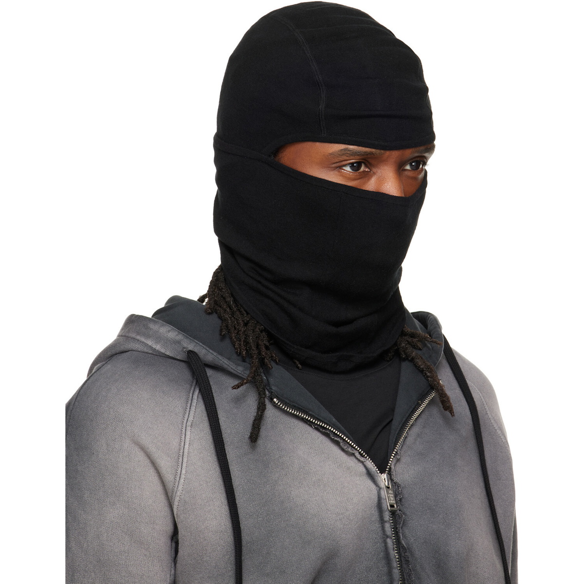 thom/krom Black Cashmere Blend Performance Knit Balaclava