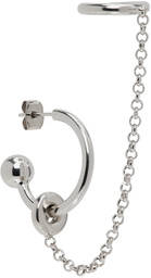 Justine Clenquet Silver Bel Single Earring