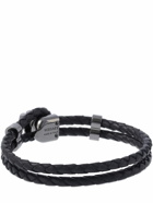 VERSACE - Medusa Logo Double Wire Leather Bracelet