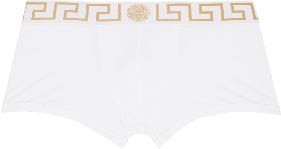 Versace Underwear Three-Pack Multicolor Greca Border Boxer Briefs