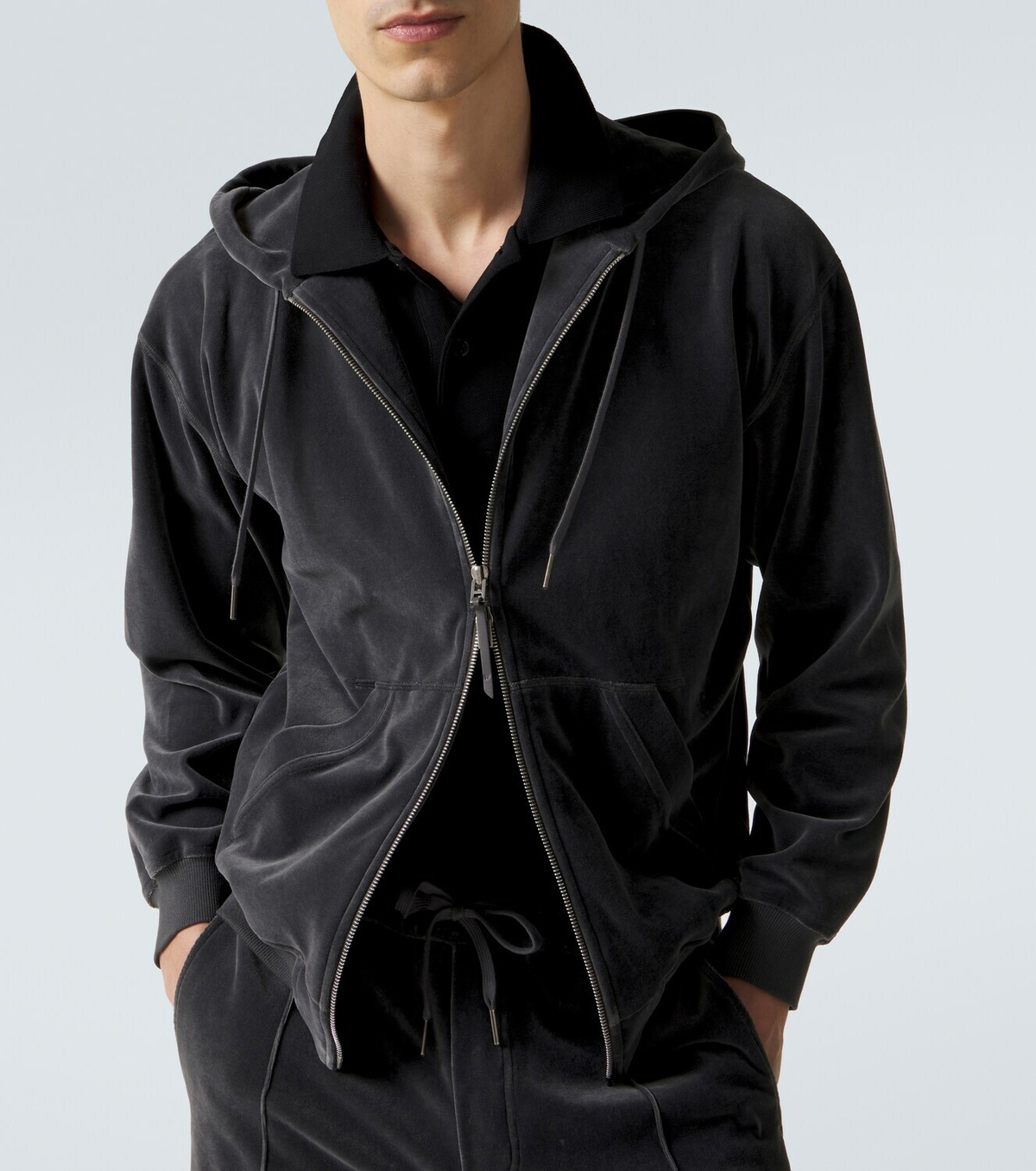 Tom Ford Velvet zip-up hoodie