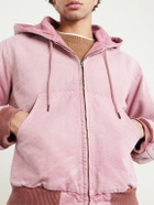 Auralee - Garment-Dyed Cotton-Canvas Zip-Up Hooded Jacket - Pink