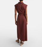 Brunello Cucinelli Monili cotton-blend midi dress