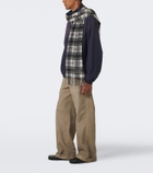Acne Studios Fringed plaid cashmere and wool scarf