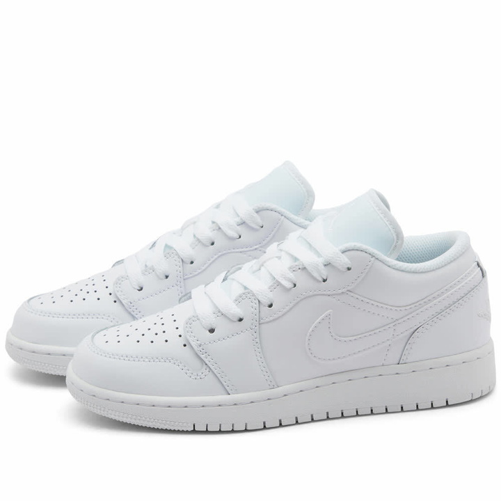 Photo: Air Jordan Men's 1 Low BG Sneakers in White