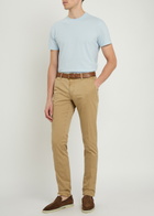 Slowear Slim-leg Stretch-cotton Trousers Khaki