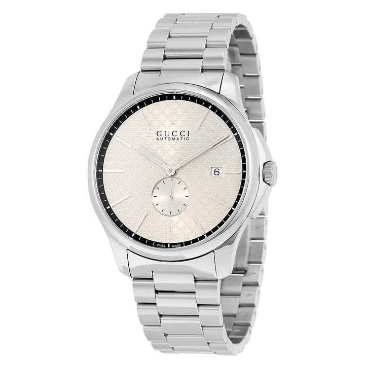 Photo: Gucci G-Timeless Automatic Silver Dial Mens Watch YA126320
