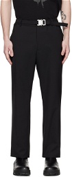 1017 ALYX 9SM Black Rollercoaster Buckle Trousers