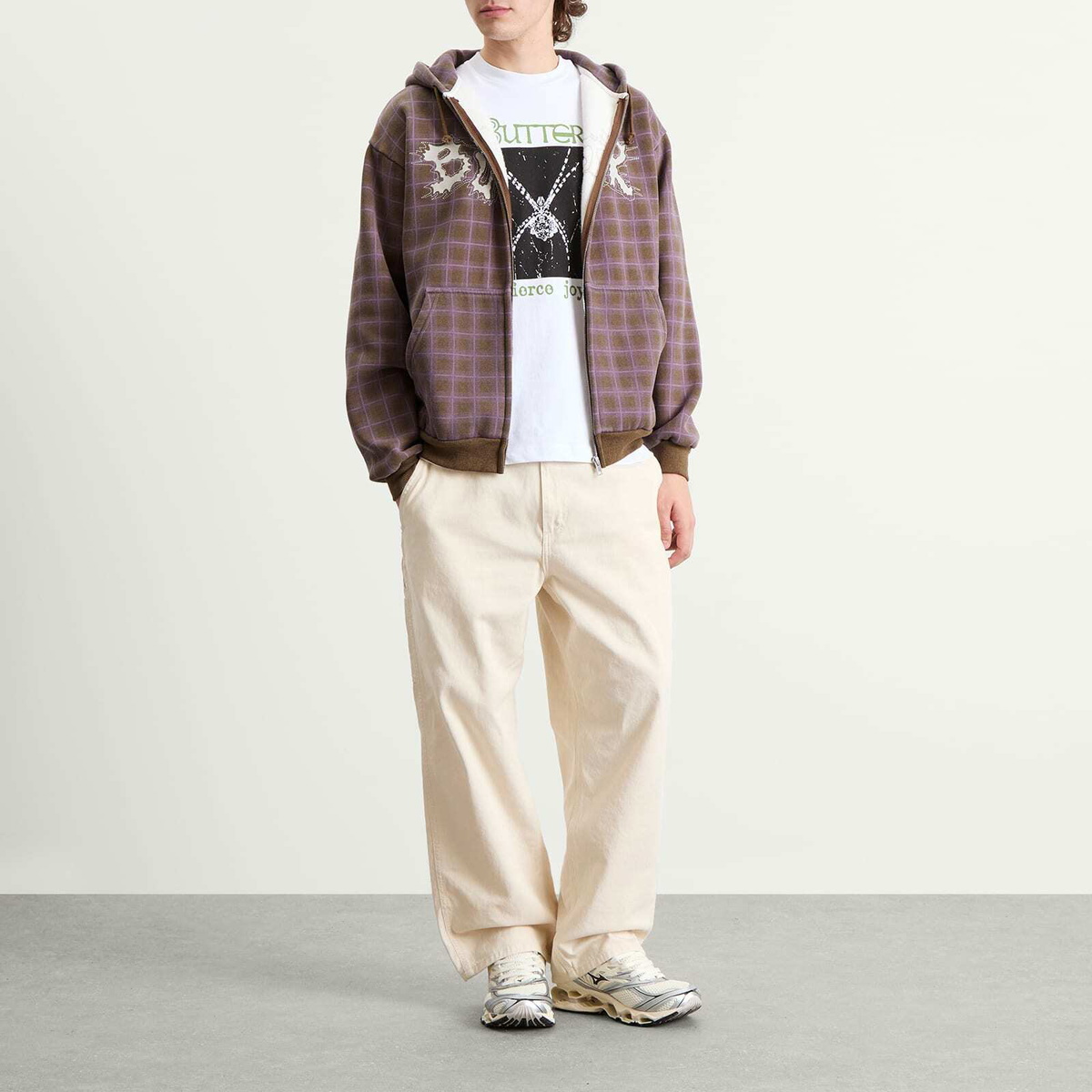 Butter Goods Men's Eruption Zip Hoodie in Plaid