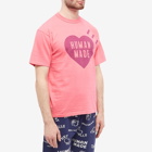 Human Made Men's Heart Slub T-Shirt in Pink