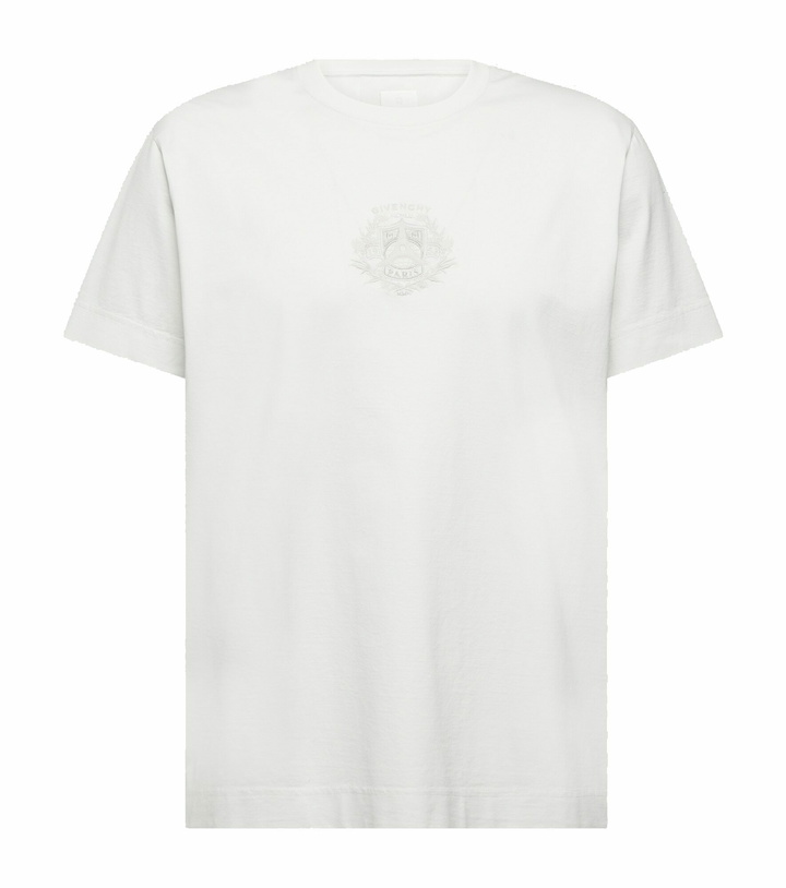 Photo: Givenchy - College embroidered cotton T-shirt