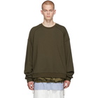 Juun.J Khaki Layered Sweater