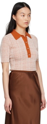 Victoria Beckham Orange Wool Polo