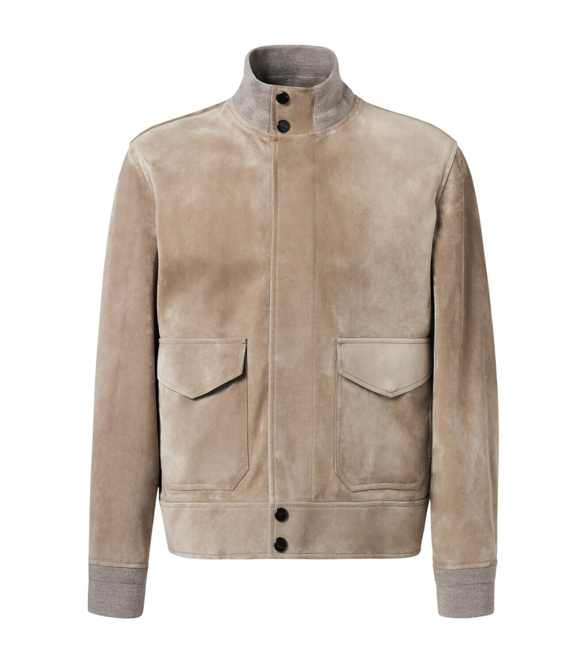 Dunhill - Leather-Trimmed Pleated Stretch-Denim Jacket - Men