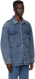 Wooyoungmi Blue Pocket Denim Shirt