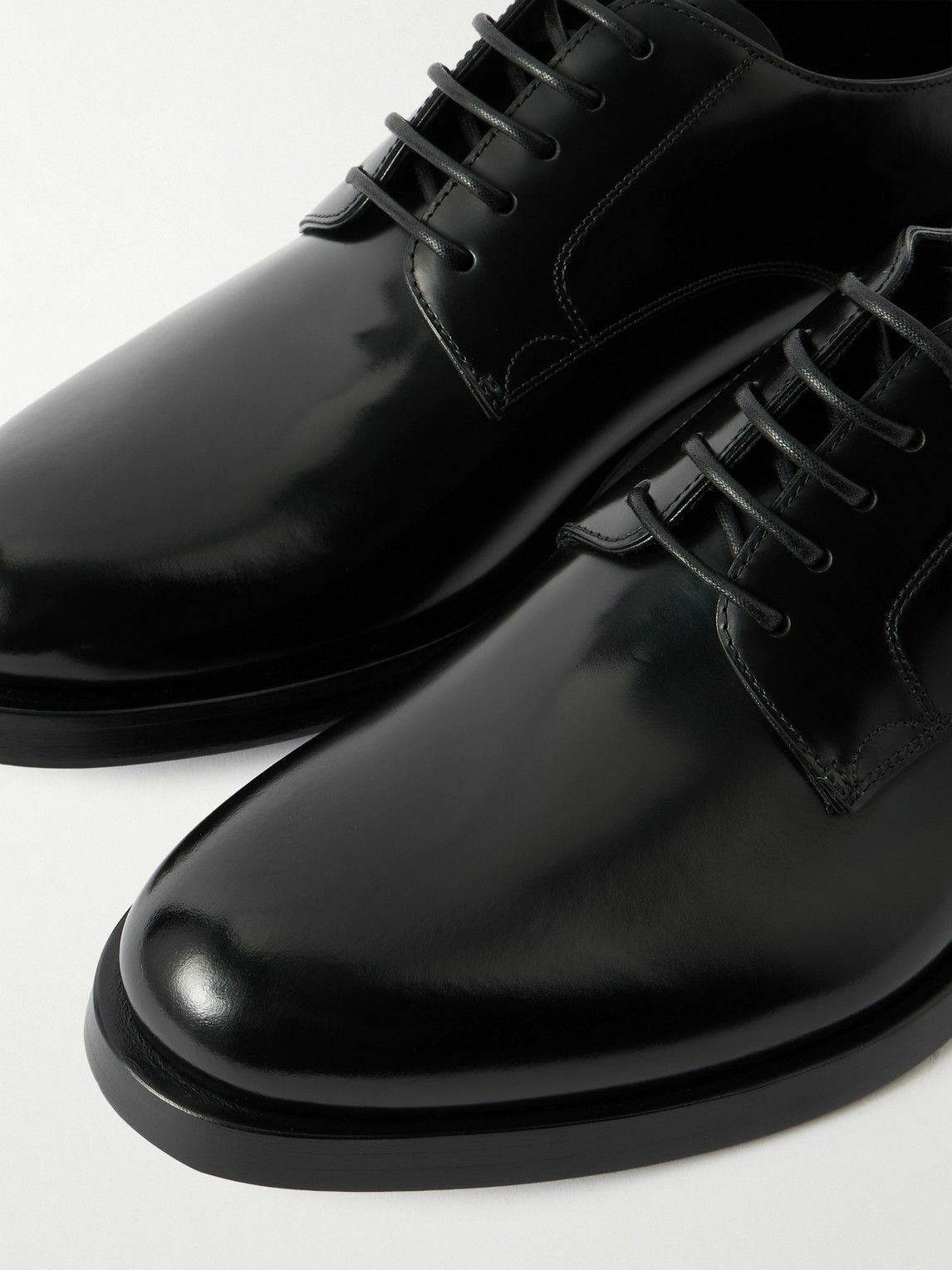 Dolce&Gabbana - Glossed-Leather Derby Shoes - Black