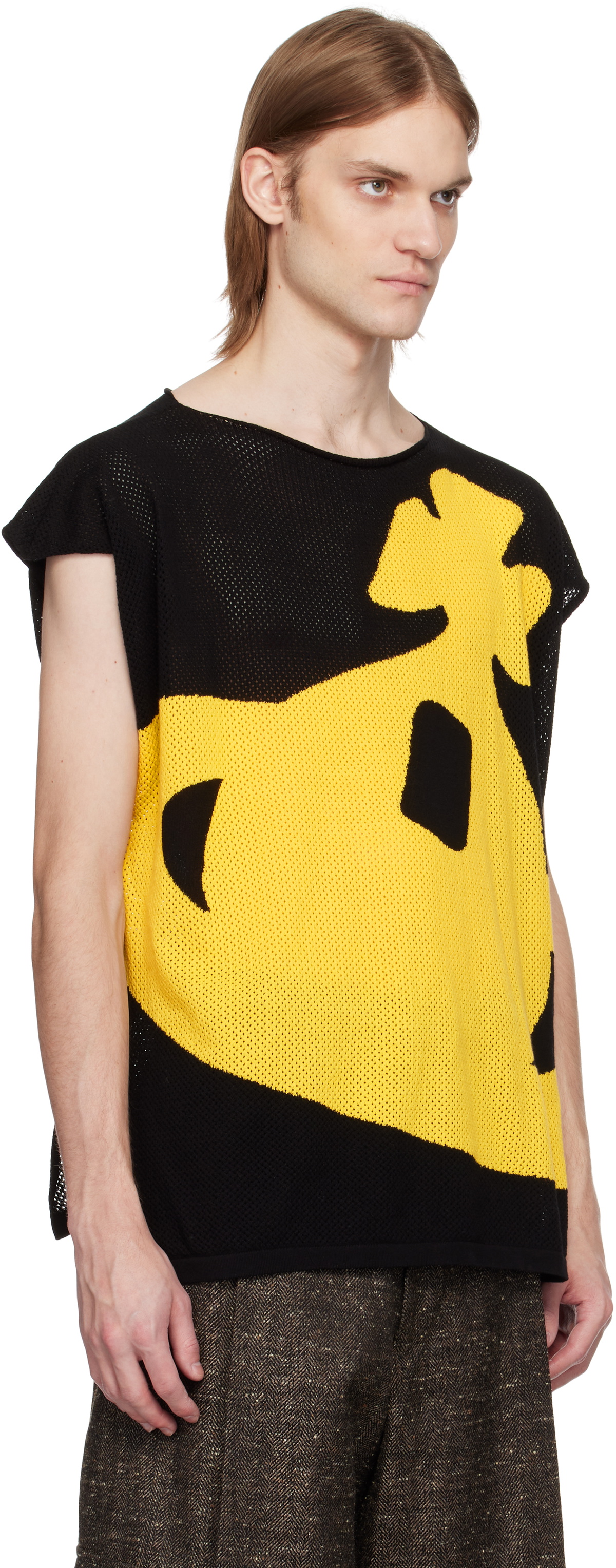 Vivienne Westwood Black Intarsia Pixel Orb Tank Top Vivienne