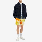 Advisory Board Crystals Men's Tie-Dye Shorts in Yellow