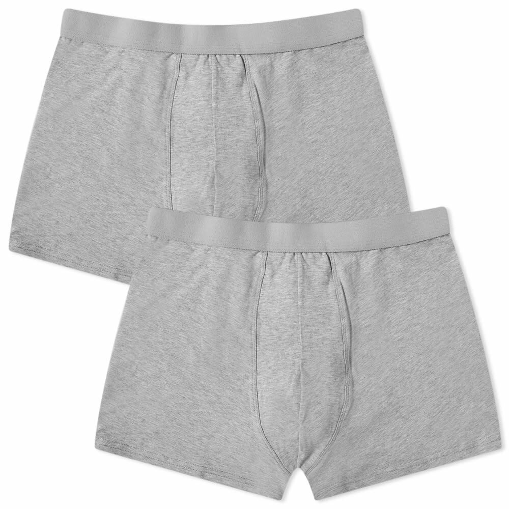 Photo: Organic Basics Men's Organic Cotton Boxers - 2 Pack in Grey Melange
