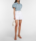 Frame - Denim ruched blouse