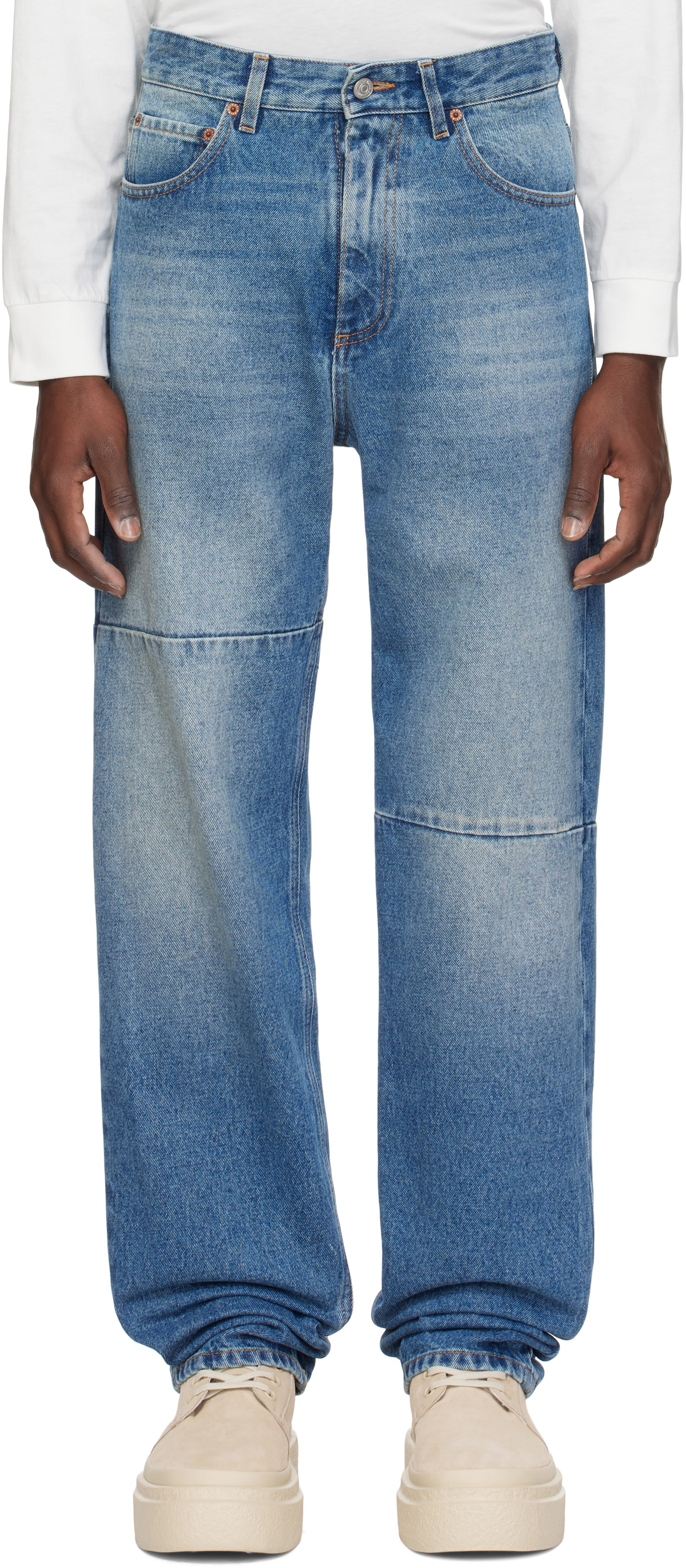 パンツ MM6 Maison Margiela Beige Dyed Jeans Maison Margiela MM6 Paint Splatter Trouser Pants – Oneness