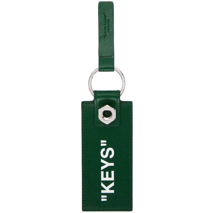 Photo: Off-White Green Quote Key Holder