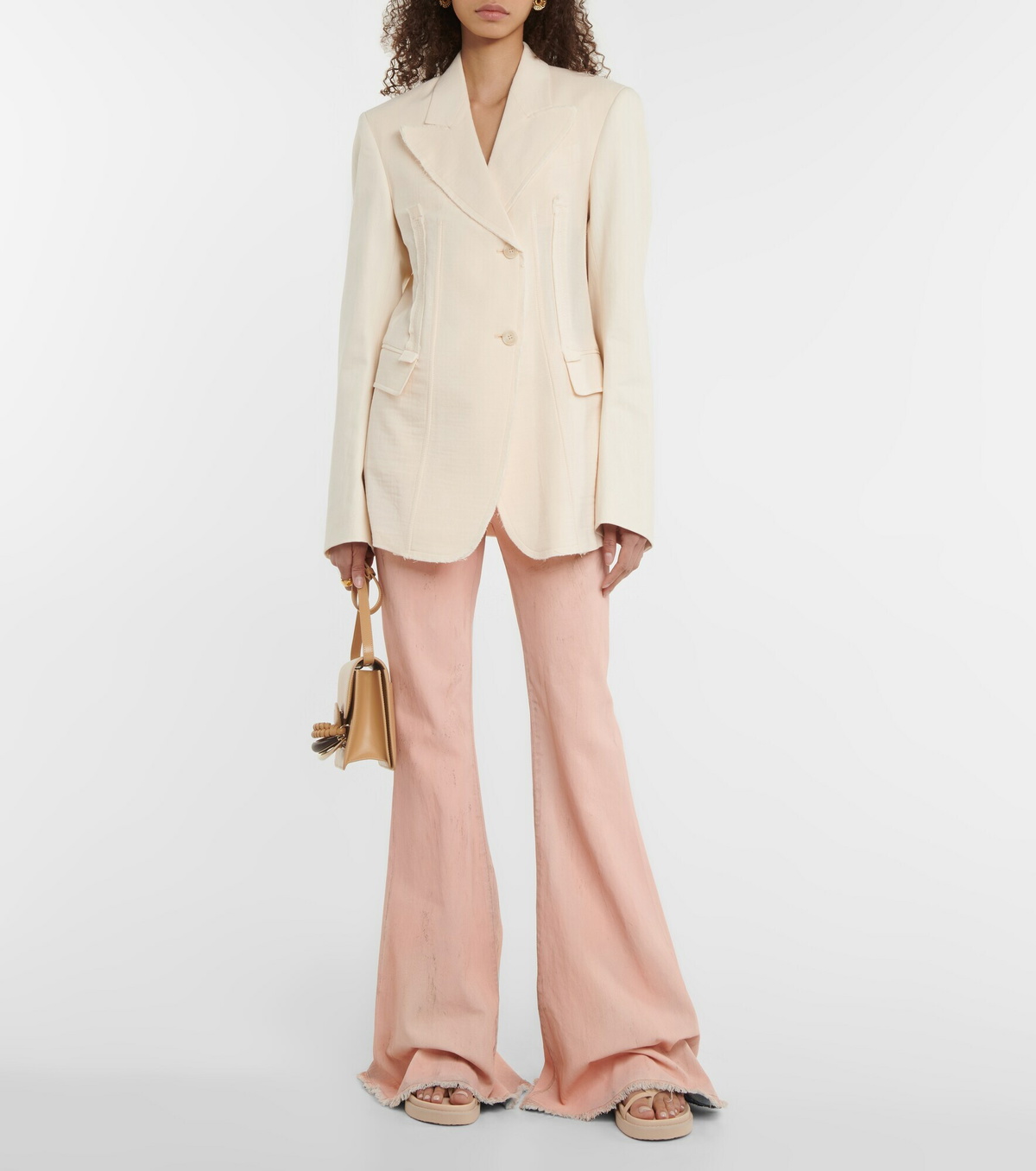 【Sportmax】 Cabinaシングル-breastedコットンブレザー Sportmax - Cabina single-breasted cotton blazer Sportmax