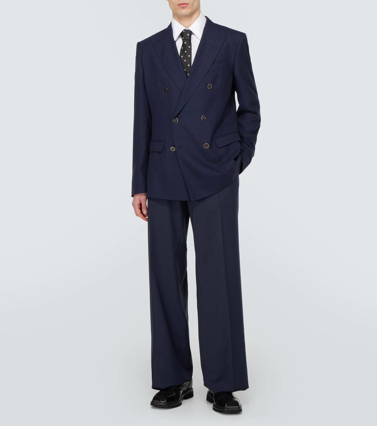 Dolce & Gabbana White Polyester Formal Dress Pants