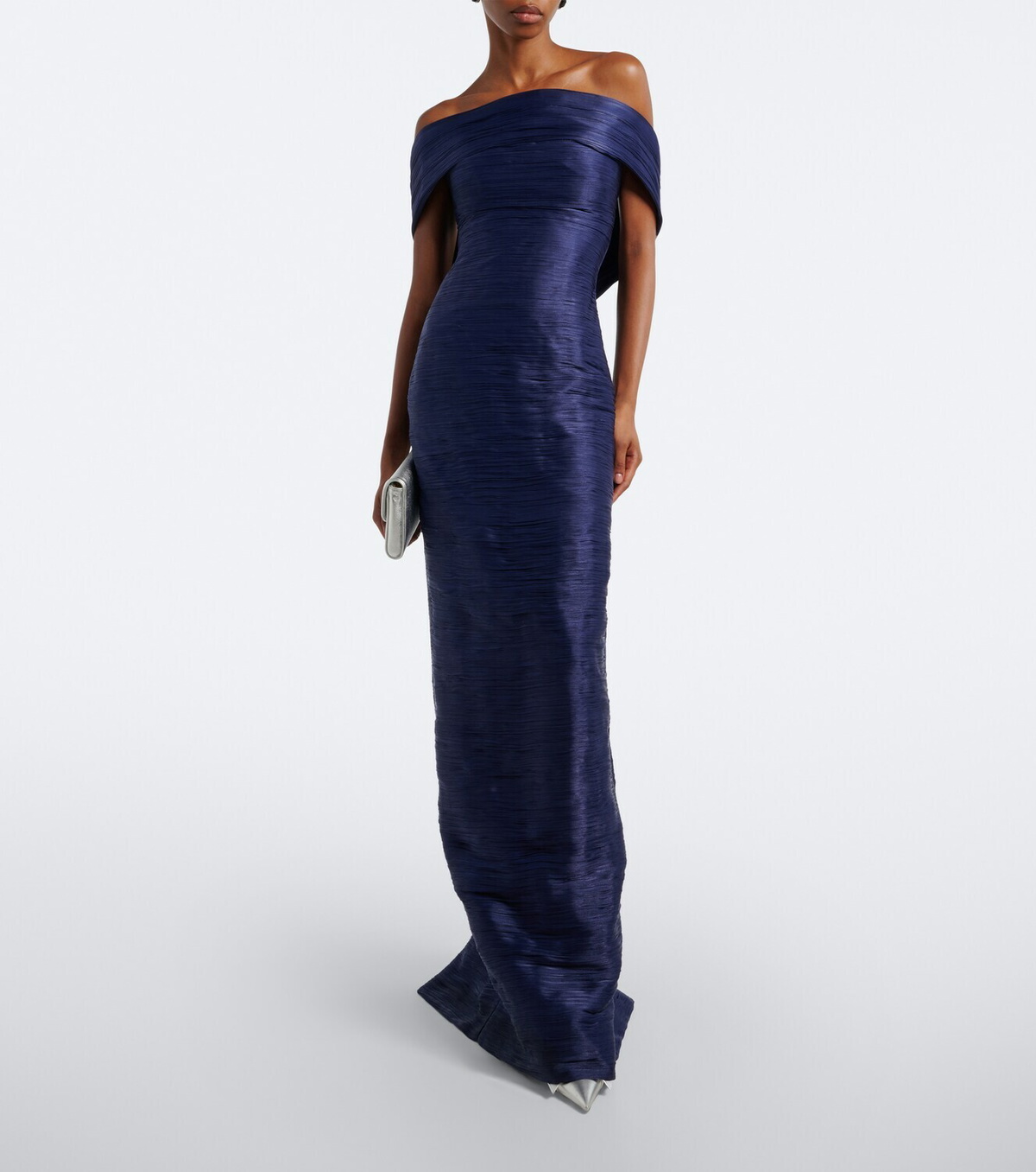Marmar Halim Pleated off-shoulder gown