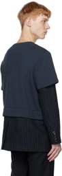 CALVINLUO Navy Layered Long Sleeve T-Shirt