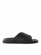 Zegna - Panarea PELLETESSUTA™ Leather Slides - Black