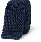Charvet - Slim Knitted Silk Tie - Blue