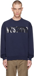 Moschino Navy Bonded Logo Sweatshirt