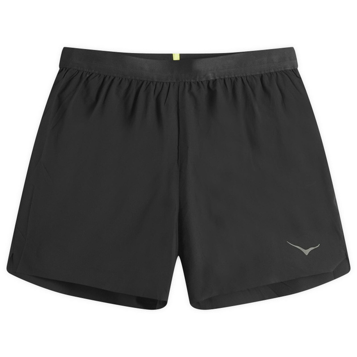 Photo: HOKA ONE ONE Men's M Glide 5'' Short W/Brief in Black