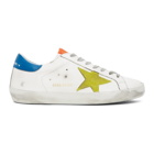 Golden Goose White and Yellow Superstar Sneakers