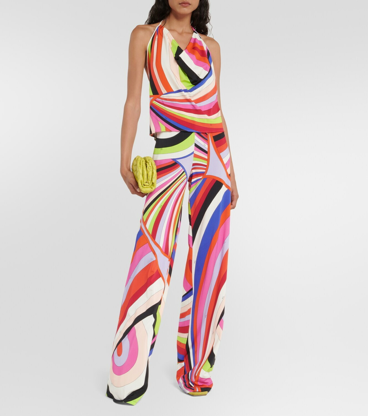 Pucci Printed cowl neck camisole