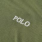 Polo Ralph Lauren Men's Long Sleeve Mini Waffle T-Shirt in Army Olive