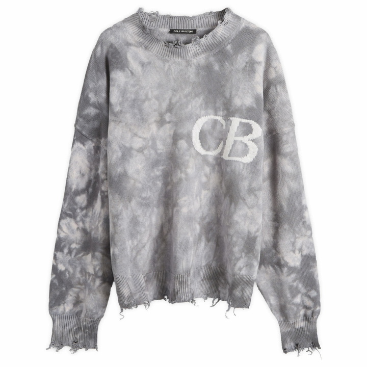 Photo: Cole Buxton Men's Distressed CB Knit Sweat in Charcoal