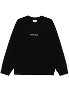 Maison Kitsune Embroidery Oversize Reglan Sweatshirt in Black