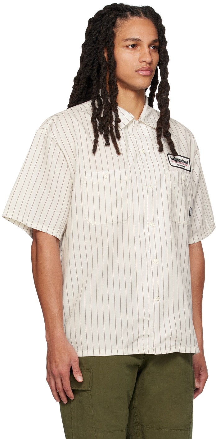 Neighborhood Off-White Stripe Shirt