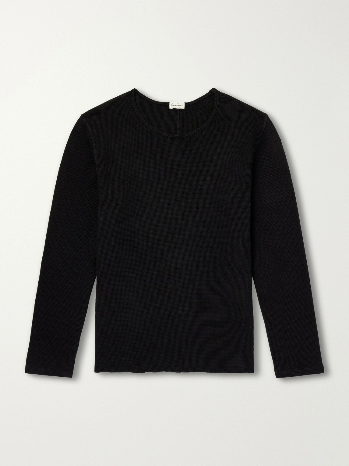 SECOND / LAYER - Cotton-Jersey T-Shirt - Black