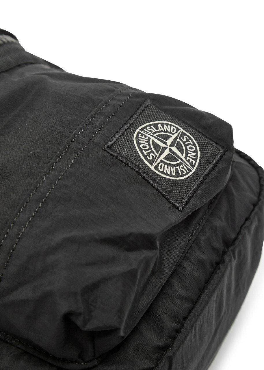 Stone Island Logo-appliquéd Nylon Pouch bag - Black - One Size