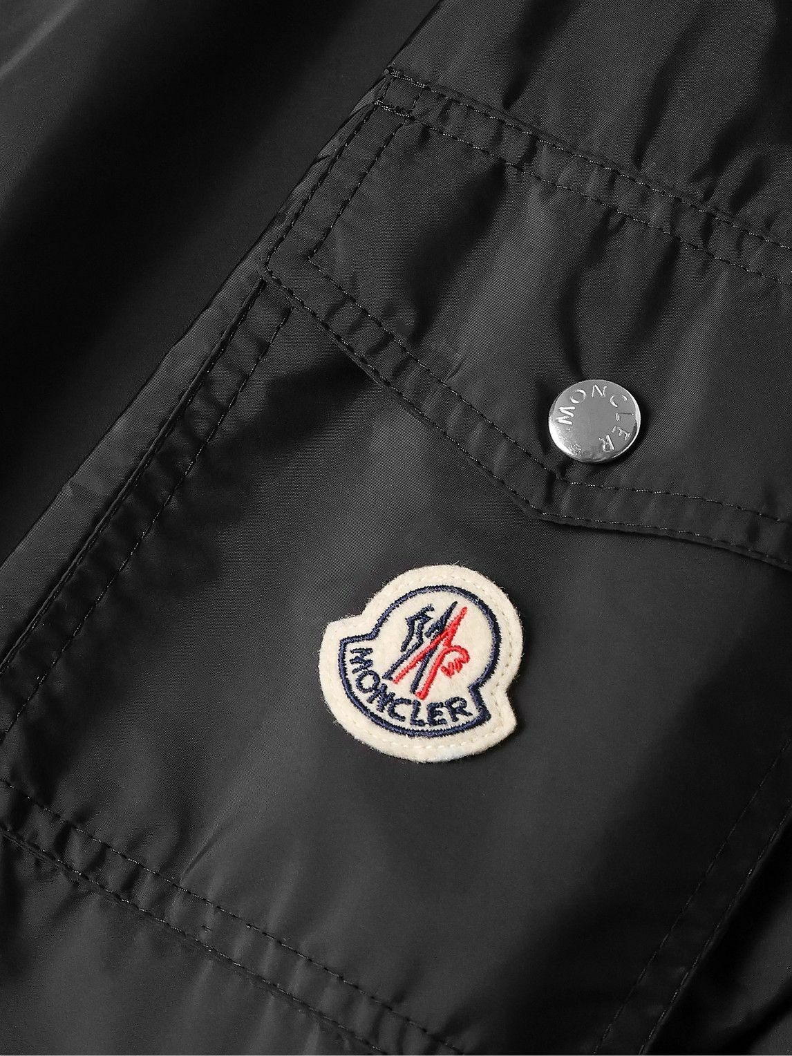 Moncler - Etiache Logo-Appliqued Shell Hooded Jacket - Black Moncler