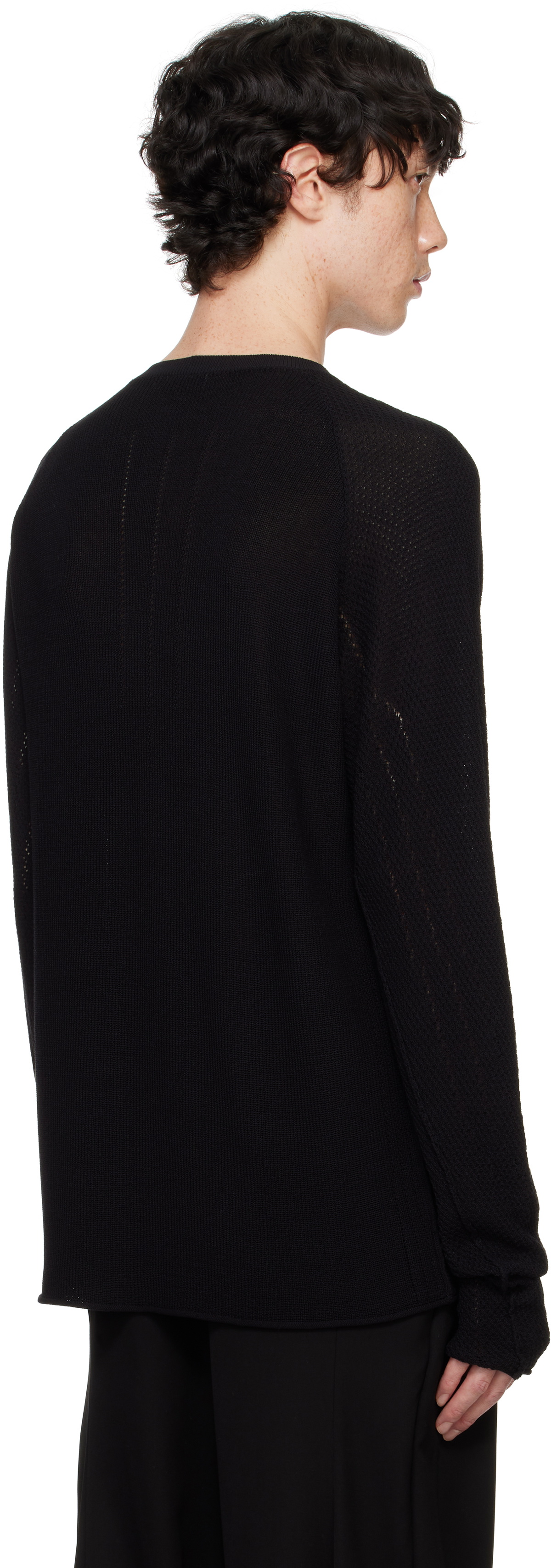 DEVOA Black Long Sleeve Knit T-shirt