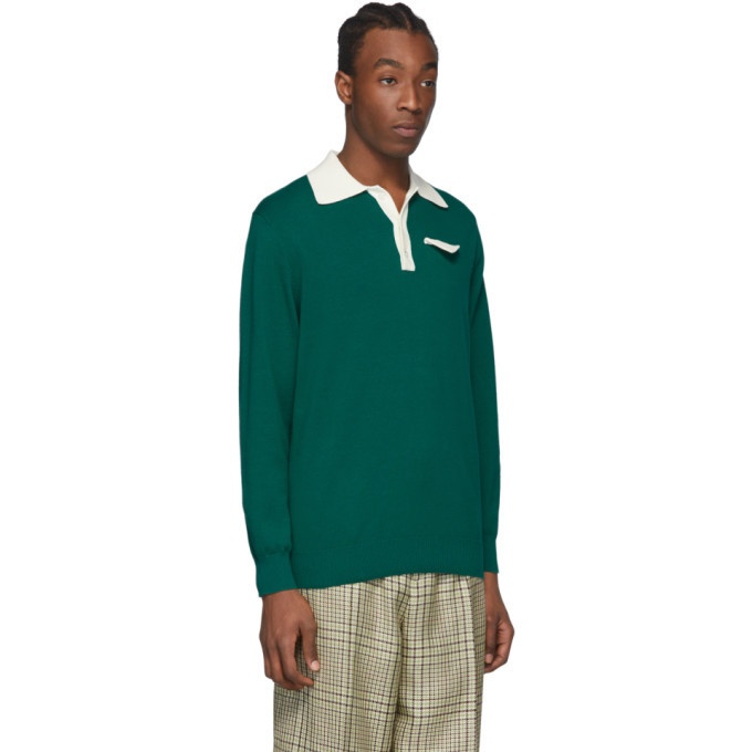 Casablanca Green Knit Polo Casablanca