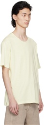 LEMAIRE Yellow Scoop Neck T-Shirt