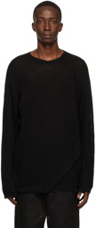 Yohji Yamamoto Black Cotton Sweater